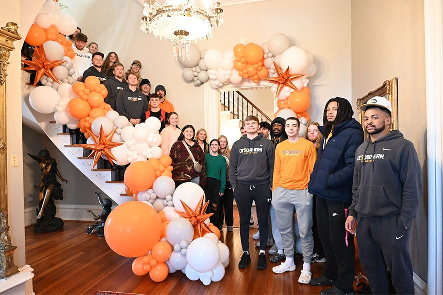 UTS student athletes in Reveille.